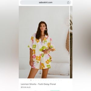 Sabo Skirt Floral Pajama Set - Multicolor